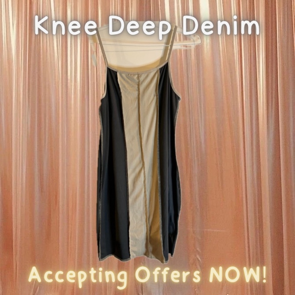 Knee Deep Denim Duotone Dress